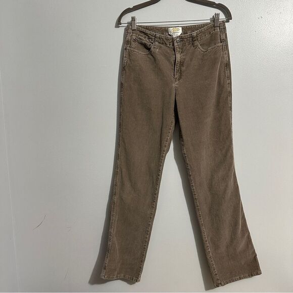 Talbots stretch mocha color corduroy pants size 8  - Picture 1 of 8